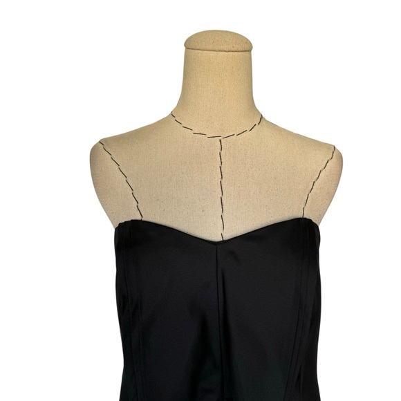 Zimmermann Black Strapless Silk Pleated Front Mini Dress Party Cocktail Sexy - Picture 3 of 13